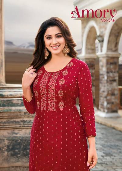 Amory Vol 3 By Kapil Trendz Embroidered Kurti Collection